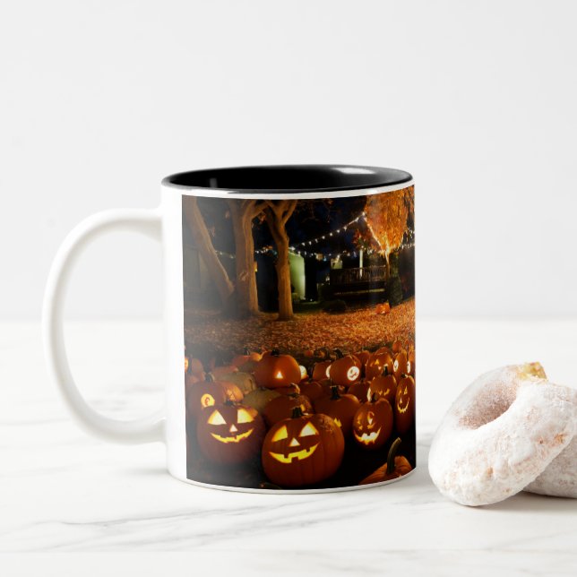 Eerie Elegance: Halloween Mugg Collection (Med munk)