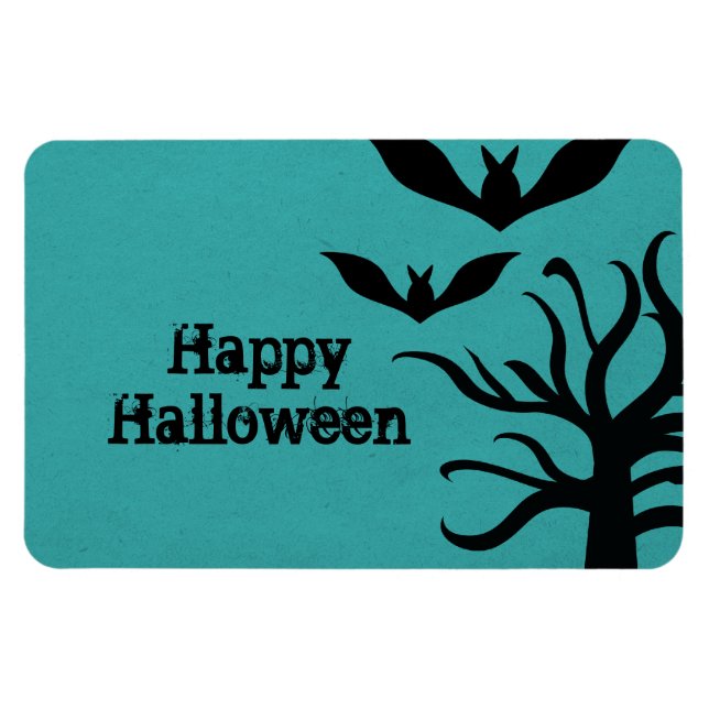 Eerie Fladdermöss Halloween Flexi Magnet, Aqua Magnet (Horisontell)