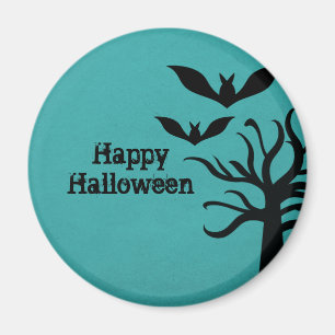 Eerie Fladdermöss Halloween Magnet, Aqua Magnet