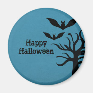 Eerie Fladdermöss Halloween Magnet, Blue Magnet