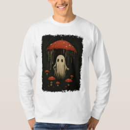 Eerie Forest Ghost under Dripping Mushroom T Shirt