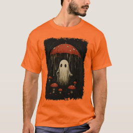 Eerie Forest Ghost under Dripping Mushroom T Shirt