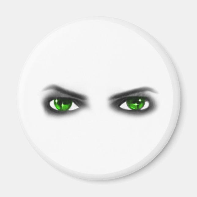 Eerie Grönt Öga Magnet (Framsidan)