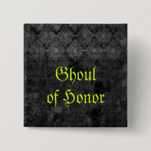 Eerie Halloween Bröllop Button Knapp