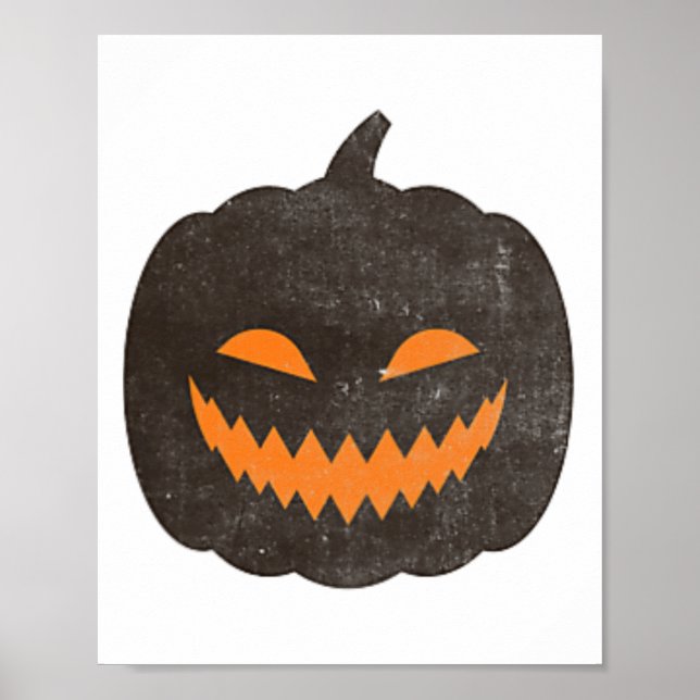 Eerie Halloween Jack-o-lantern Pumpkin Poster (Framsidan)