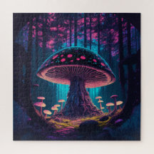 Eerie Magic Giant Toadstool i skog