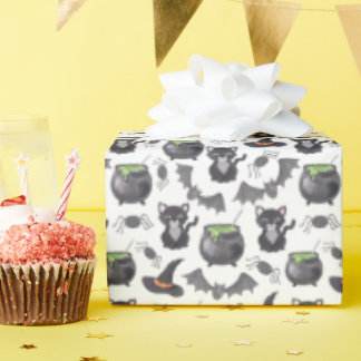 Eerie Night Spooky Witch Cat Halloween Mönster Presentpapper