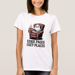 Eerie Pages Mysigt Ställe - mysiga spöket bok T Shirt