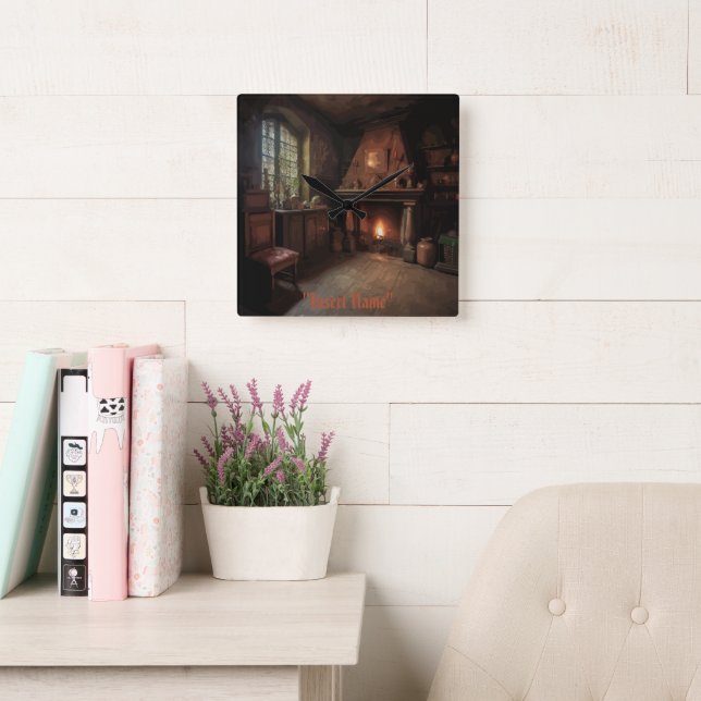 Eerie Seclusion Fyrkantig Klocka (Läsesal)