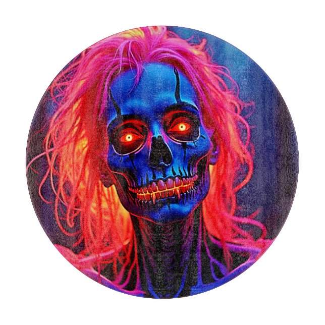 Eerie Skeleton med Rosa Hair Design (Framsidan)