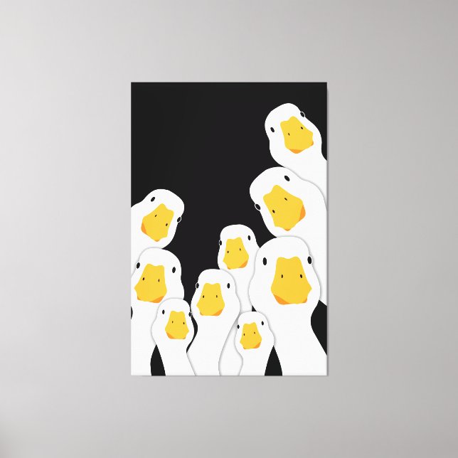 Eerie Surveillance: Geese Monitoring from Space Canvastryck (Framsida)