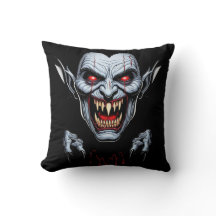 Eerie Vampire Ansikte Dekorativ kudde