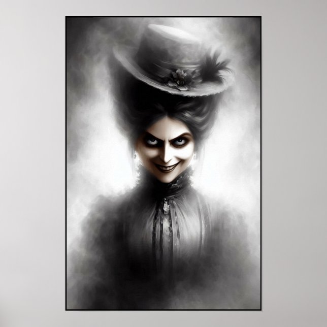 Eerie Victorian Era Portrait Art Poster (Framsidan)