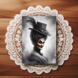 Eerie Victorian Era Portrait Art Vykort
