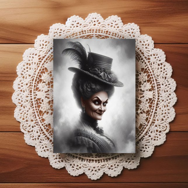 Eerie Victorian Era Portrait Art Vykort (Skapare uppladdad)