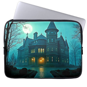Eerie Victorian Mansion Moonlight Laptop Fodral