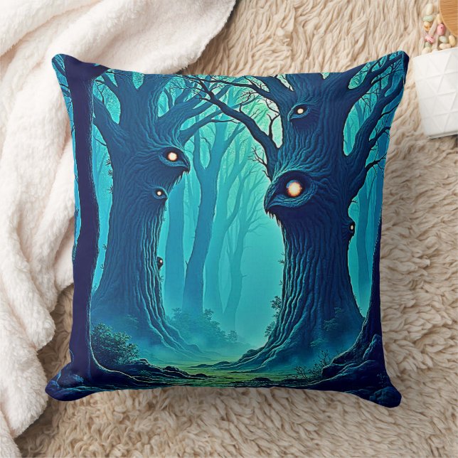 Eerie Woodland Ögon Kudde (Filt)