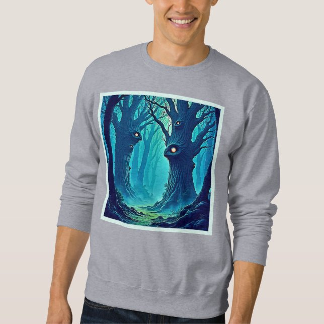 Eerie Woodland Ögon Lång Ärmad Tröja (Framsida)