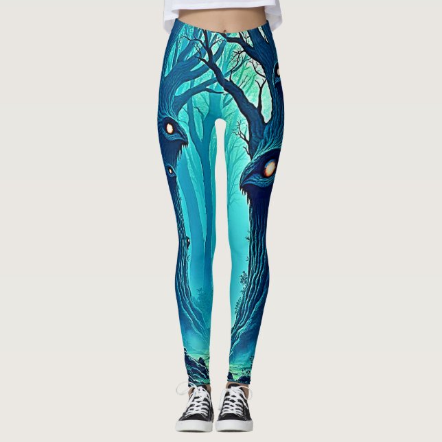 Eerie Woodland Ögon Leggings (Framsida)