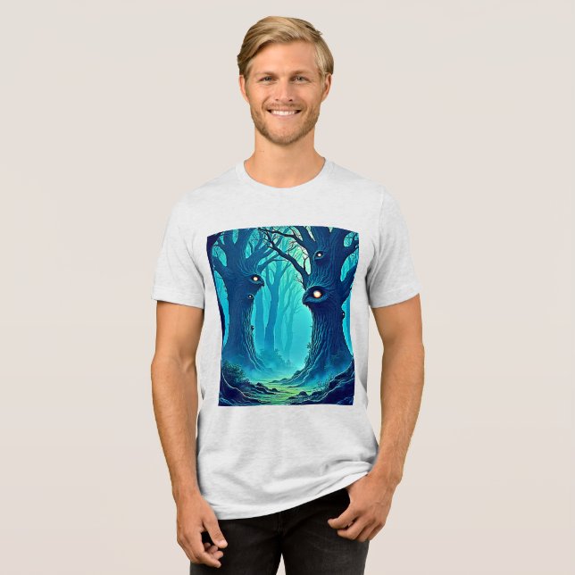 Eerie Woodland Ögon T Shirt (Framsida Full)