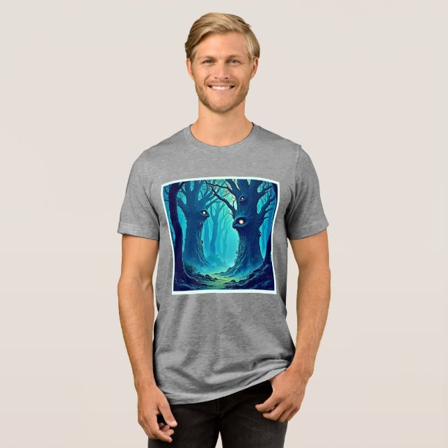 Eerie Woodland Ögon T Shirt (Framsida Full)
