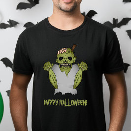 Eerie Zombie Grönt Odöda Halloween Ghoul T Shirt