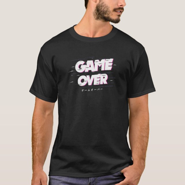 Eestetiskt klädesplagg för Emo Clothes Game over J T Shirt (Framsida)