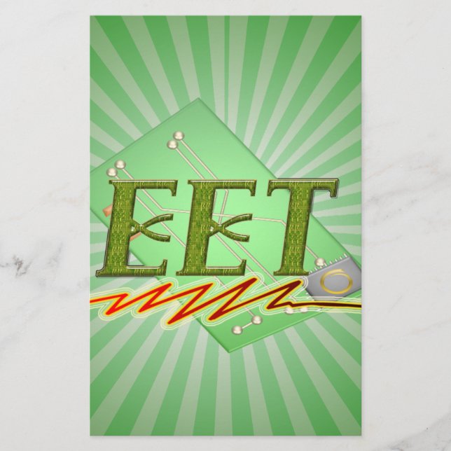 EET - LOGOTYP AV ELECTRICAL INGENJÖR TECH CIRCUIT  BREVPAPPER (Framsida)