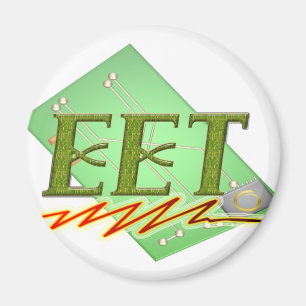 EET - LOGOTYP AV ELECTRICAL INGENJÖR TECH CIRCUIT MAGNET