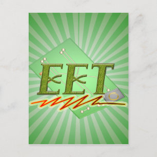 EET - LOGOTYP AV ELECTRICAL INGENJÖR TECH CIRCUIT VYKORT