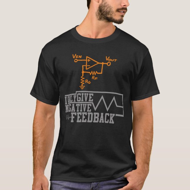 EEVblog Negativ Feedback TShirt T Shirt (Framsida)