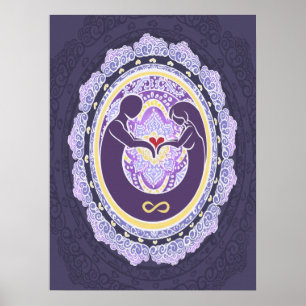 EExternal Kärlek Mandala Poster