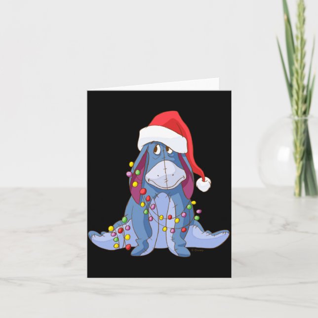 Eeyore Santa Claus  Kort (Framsida)