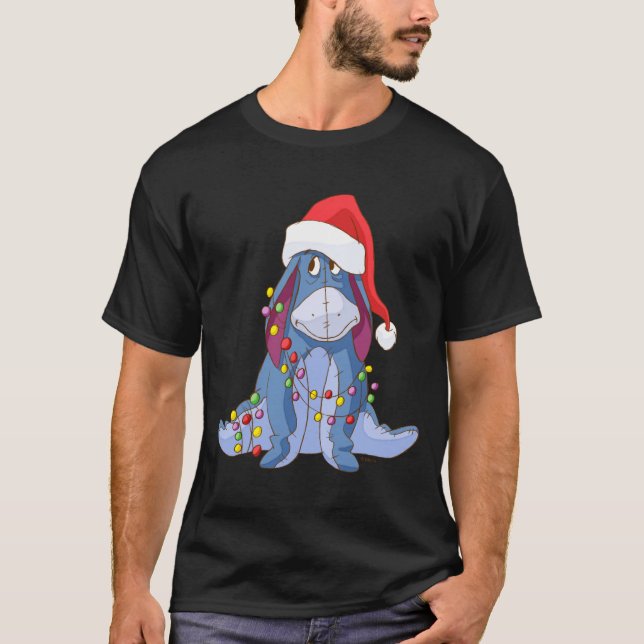 Eeyore Santa Claus  T Shirt (Framsida)