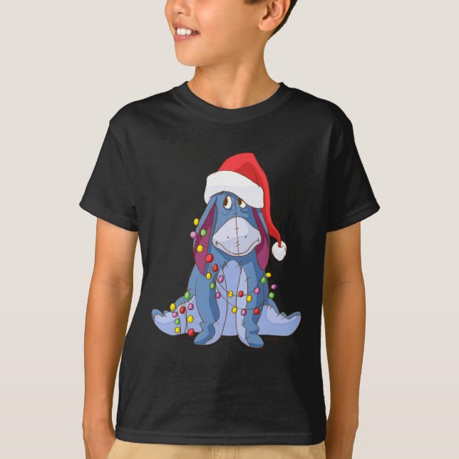 Eeyore Santa Claus  T Shirt (Framsida)