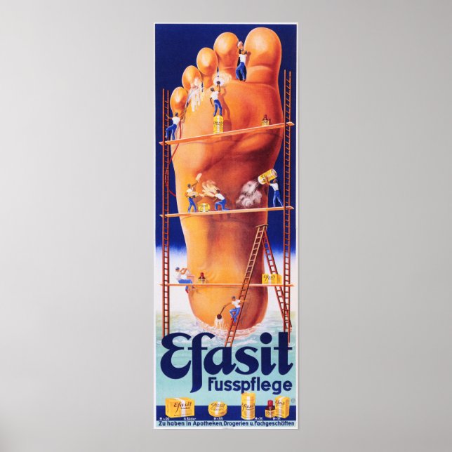 EFASIT Fusspflege Foot Cream Lotion Pedicure AD Poster (Framsidan)