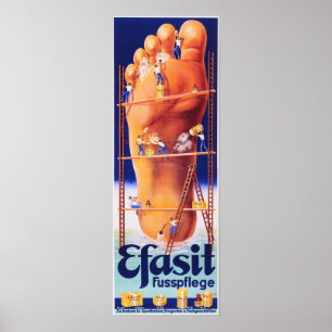 EFASIT Fusspflege Foot Cream Lotion Pedicure and Poster