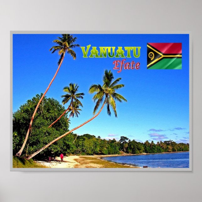 Efate - Erakor Beach - Vanuatu - Poster (Framsidan)