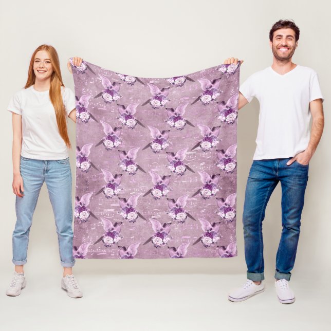 Efemera Lavendel Pappersserie Design 10 Fleecefilt (På plats)