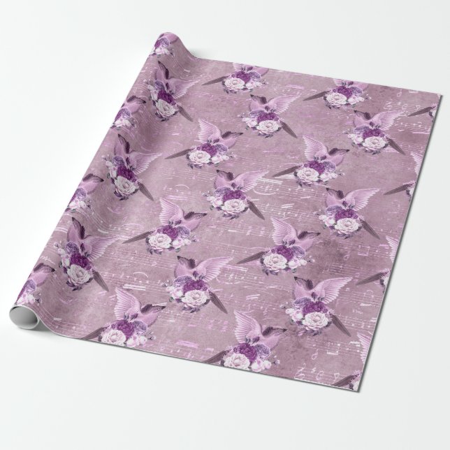 Efemera Lavendel Pappersserie Design 10 Presentpapper (Utrullad)