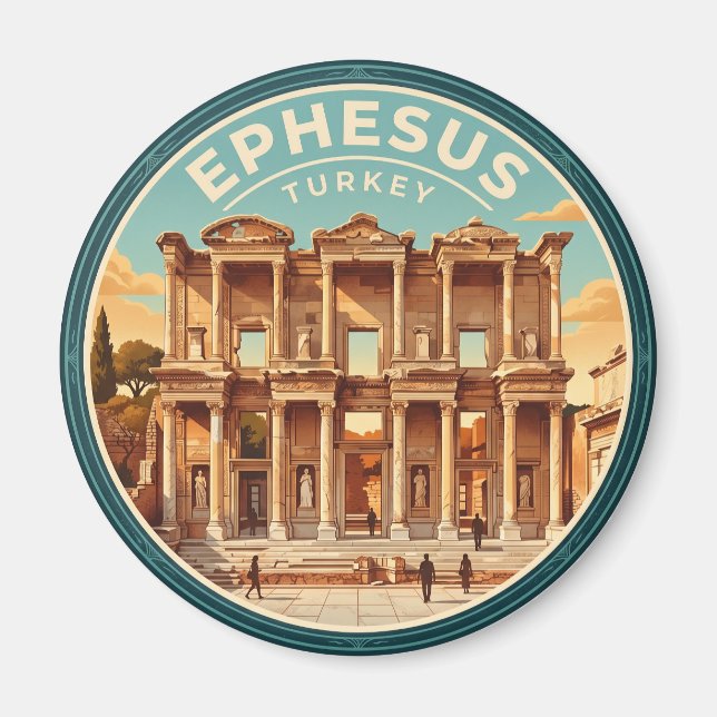 Efes antika staden Turkiet Magnet (Framsidan)