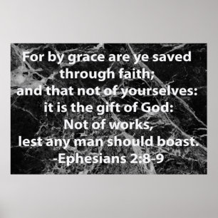 Efesier 2:8-9 poster