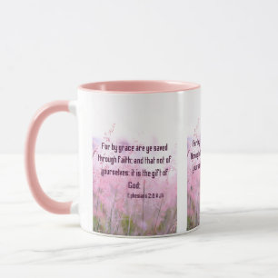 Efesier 2:8 KJV Bible Scripture Pic Two Tone Mugg