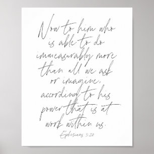 Efesier 3:20-skript poster
