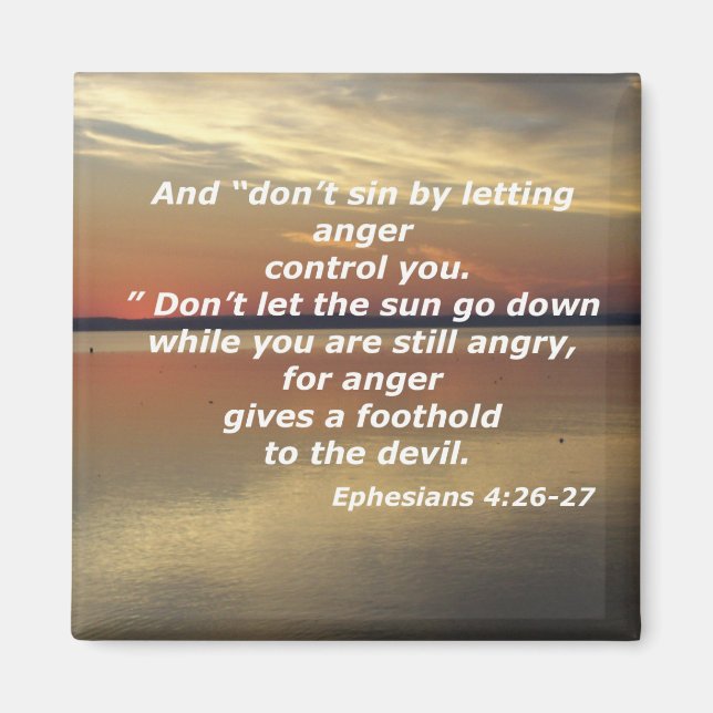 Efesier 4:26-27 magnet (Framsidan)