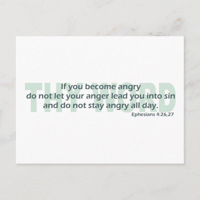 Efesier 4: 26-27 vykort (Framsida)