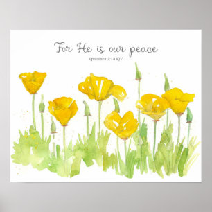 Efesierbrevet Skrift Kalifornien Vallmo Blommor Poster