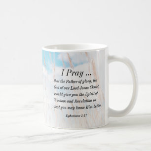 Efesierna 1:17 Bibelbön för Wisdom-avslöjande Kaffemugg