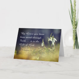 Efesierna 2:8 av Grace har du sparats bibel Kort