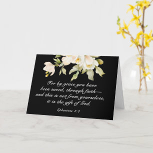 Efesierna 2:8 Med Grace har du sparat Bible Kort